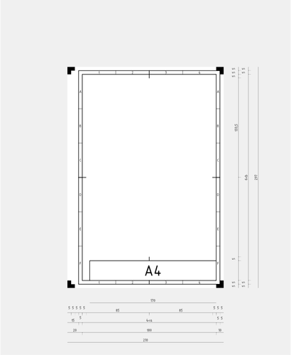 DIN A4 模板矢量图像