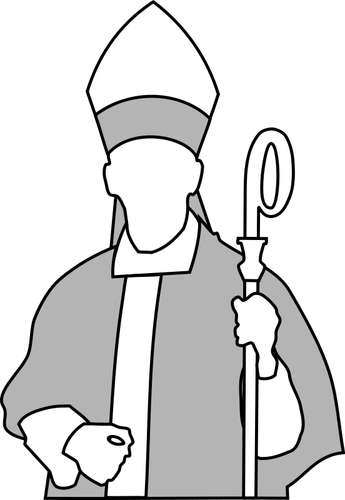 Vektorritning av kristen biskop