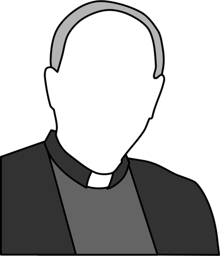 Dibujo de un sacerdote vectorial