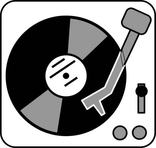 Simple turntable vector clip art