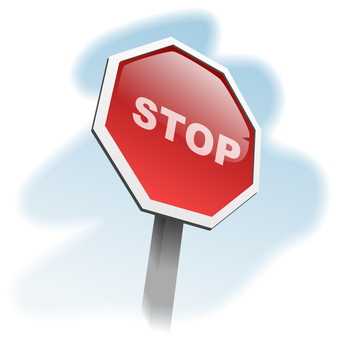 Stop sign 3D vector image