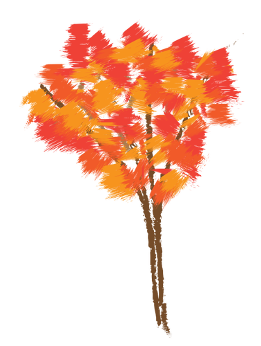 Maple tree i høst vector illustrasjon