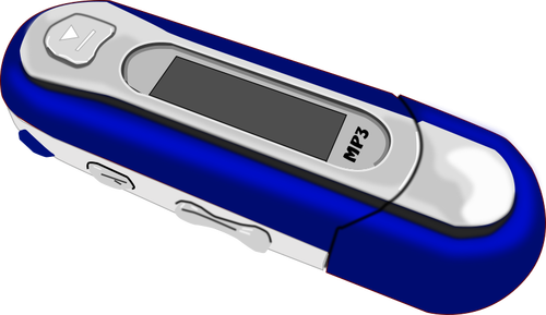 Mavi MP3 player vektör küçük resim