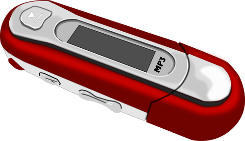 Vektör görüntü, kırmızı bir MP3 player