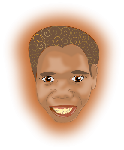 Arte del muchacho aborigen retrato vector clip