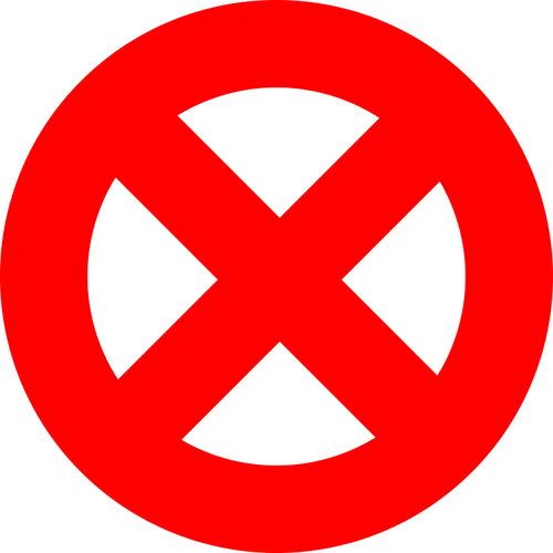 Vektor image av forbud skilt