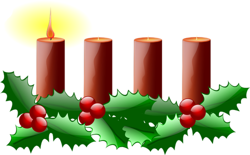 Första söndagen i advent vektor ClipArt