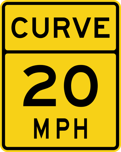 Imagem de limite de velocidade 20 roadsign vetorial