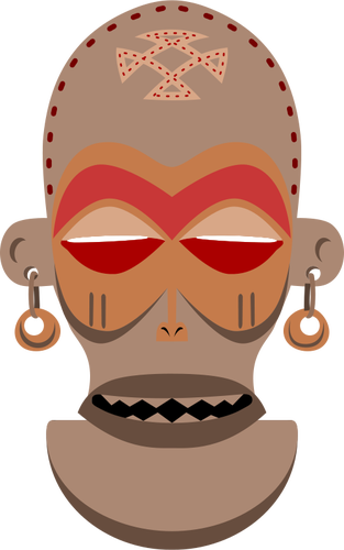 Maska Afrykańska sztuka wektor