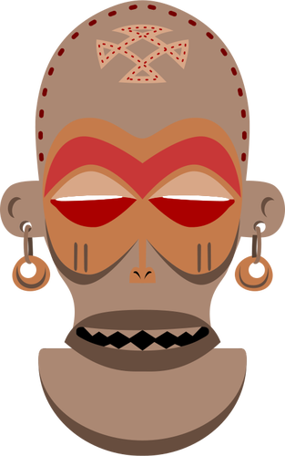 Máscara africana Vector Art