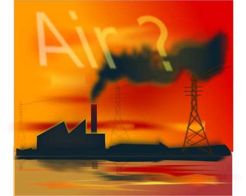 Air pollution vector illustration