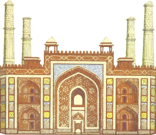 Индийская гробница в винтажном стиле