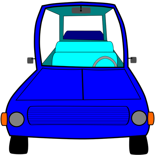 Ilustración de vector vehículo azul