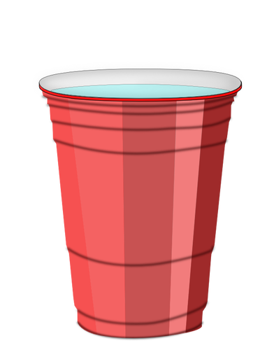 Red plastic cup vector clip art