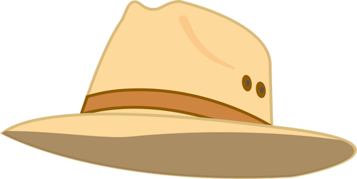 Bej pălărie largă rim vector ilustrare