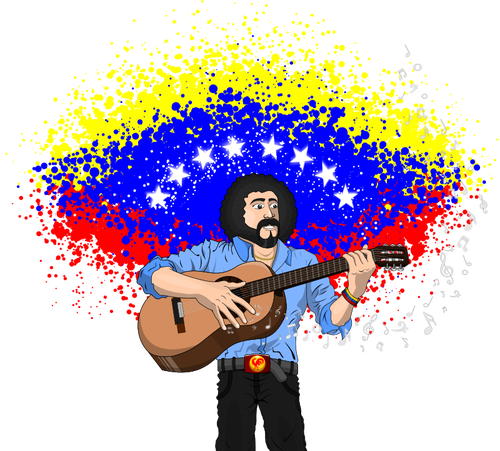 Ali Primera vector illustrasjon