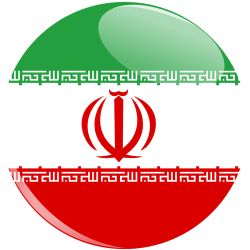 Iranian flag button