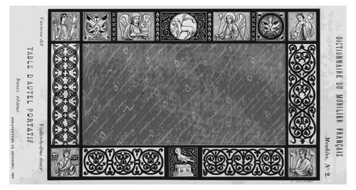 Image vectorielle table autel sacré