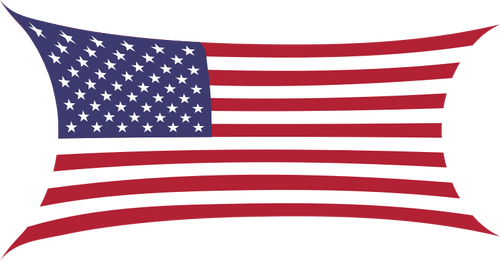 Gestreckte Flagge Amerika