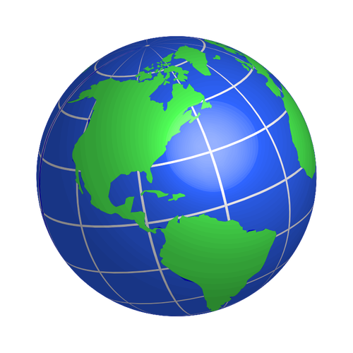 Nord şi Sud American globul vector imagine