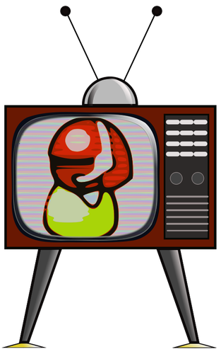 Récepteur de TV vieille vector clipart