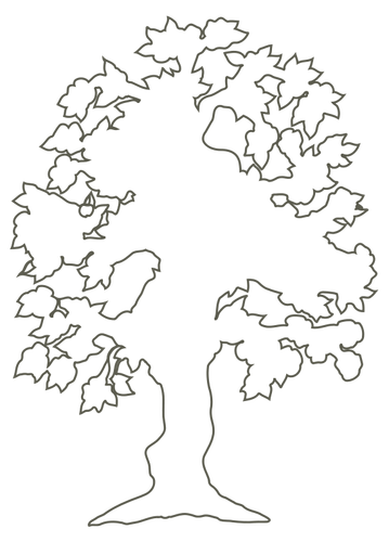 Simple flowering tree outline