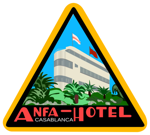 Hotel sticker vectorafbeeldingen