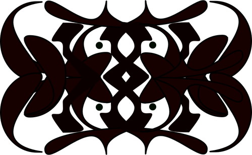 Vektorbild av symmetriska tribal prydnad