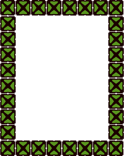 Квадратная рамка в черный и зеленый векторные картинки