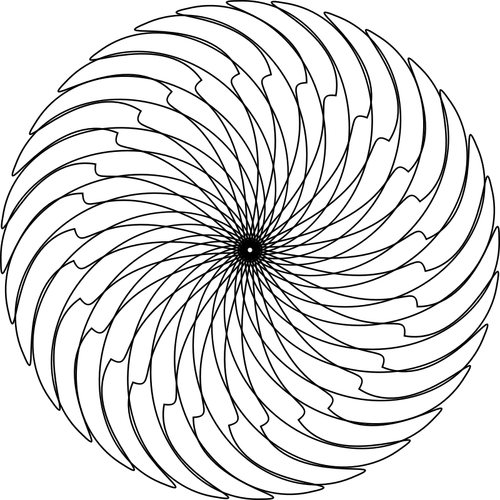 Gráficos vectoriales de redondeado con motivos geométricos