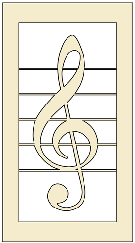 Grafis vektor treble clef