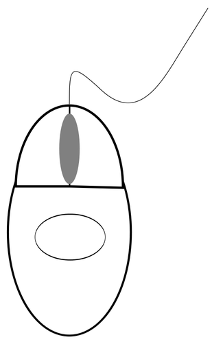 De desen vector mouse-ul prin cablu