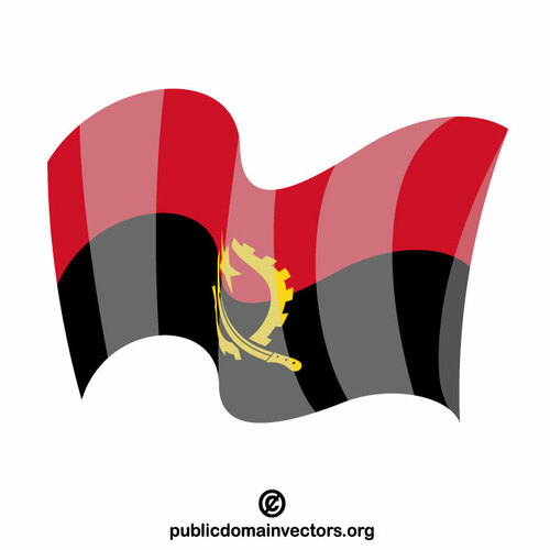 Bendera negara Angola berkibar