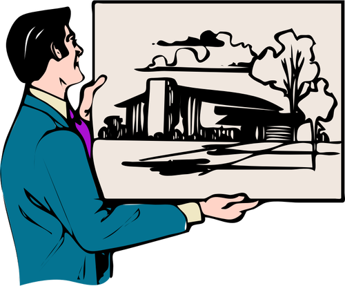 Vector clip art of dream house