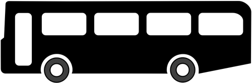 Julkisen liikenteen bussisymbolin vektori clipart-kuva