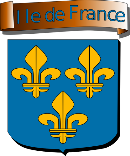 Vectorafbeeldingen van wapenschild van Ile de France