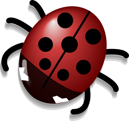 Ladybug with shadow