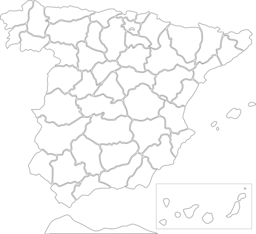 Provinser i Spanien vektorritning