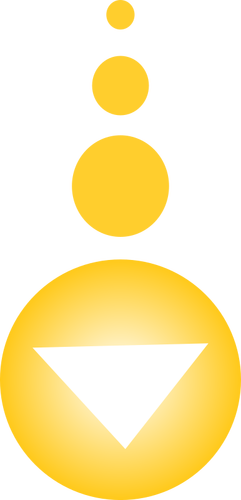 Żółta strzałka kształt