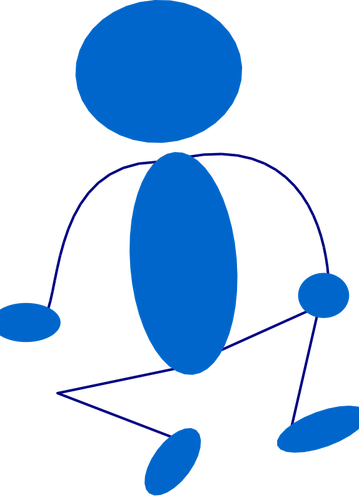 Blauw man pictogram