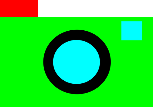 Vector ilustrare a pictograma camera verde