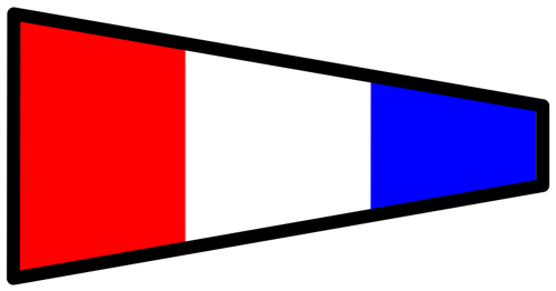 Signalet franske flagger illustrasjon
