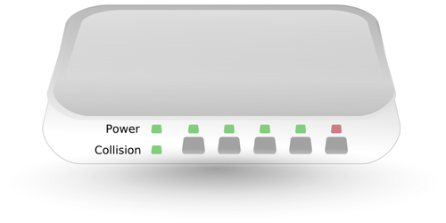 5 ポート ネットワーク ハブ ベクター グラフィックス