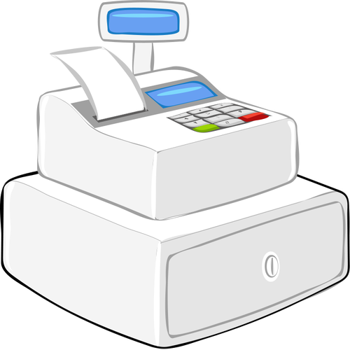 Cash register vector image