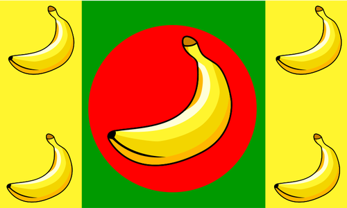 Banana Republic bendera vektor gambar