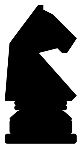 Chesspiece knight silhouette vector image