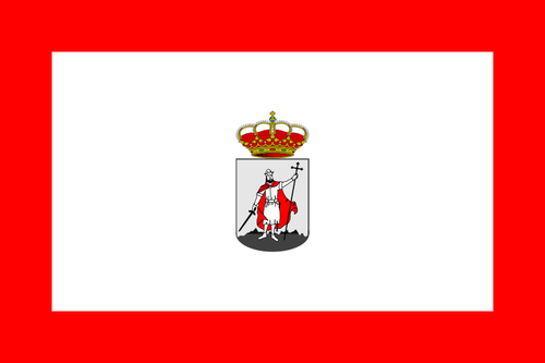 Stadt Flagge Gijon-Vektor-illustration