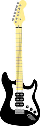 Zwarte gitaar vectorillustratie