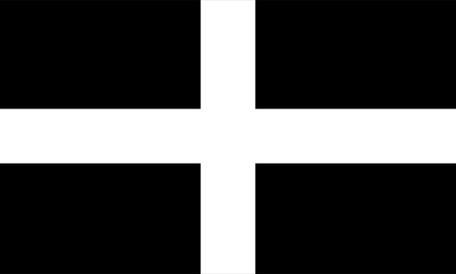 Bandera de Cornwall en formato vectorial