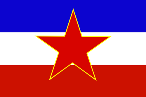 Bandeira da Jugoslávia vector clipart